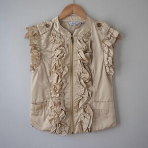 Charming Charlie Champagne Zip Up Top